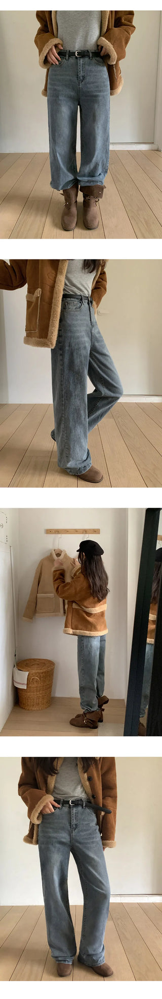 Klein Inner Elastic Waist Semi Wide Pants
