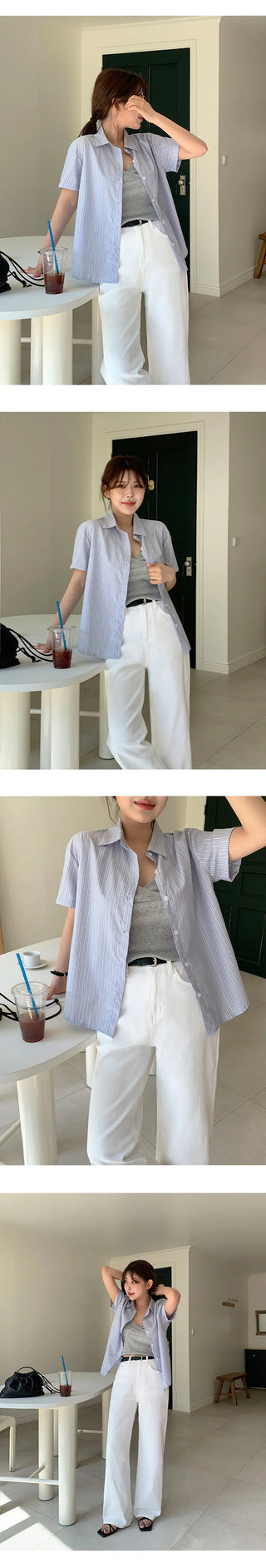 Klein Inner Elastic Waist Semi Wide Pants