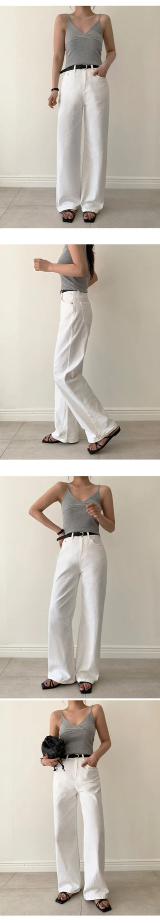 Klein Inner Elastic Waist Semi Wide Pants