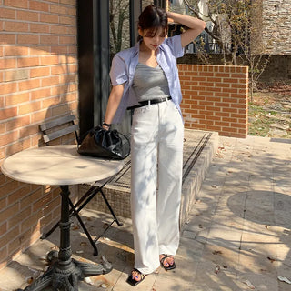 Klein Inner Elastic Waist Semi Wide Pants