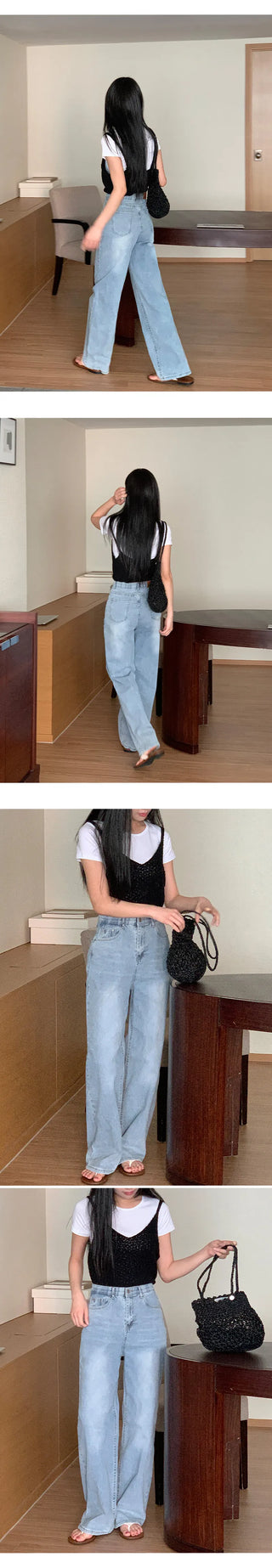 Klein Inner Elastic Waist Semi Wide Pants