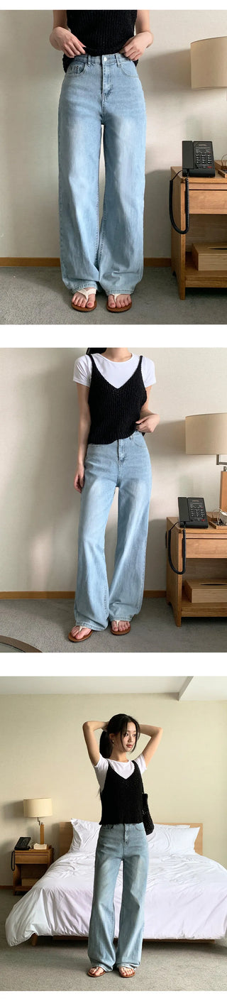 Klein Inner Elastic Waist Semi Wide Pants
