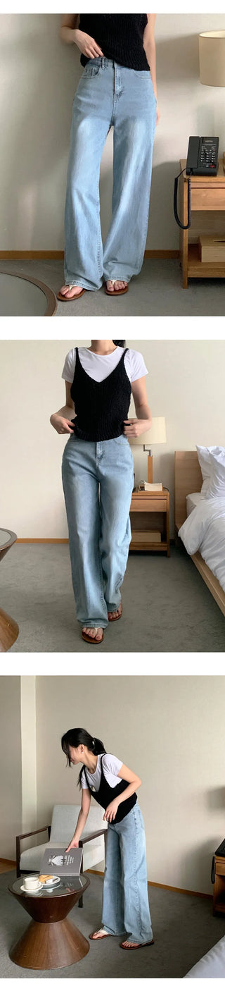 Klein Inner Elastic Waist Semi Wide Pants