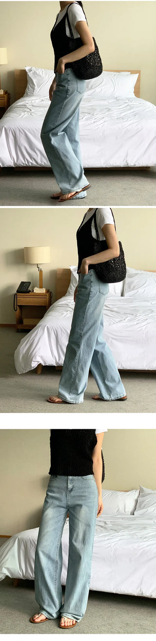 Klein Inner Elastic Waist Semi Wide Pants