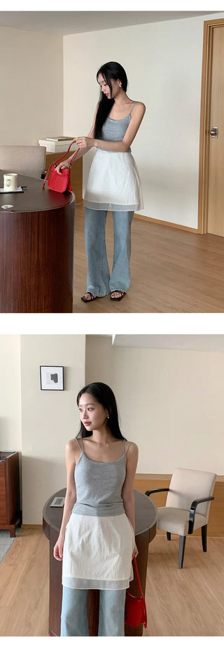 Klein Inner Elastic Waist Semi Wide Pants