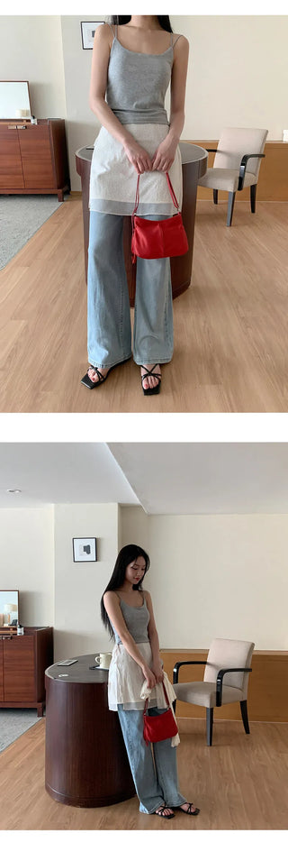 Klein Inner Elastic Waist Semi Wide Pants