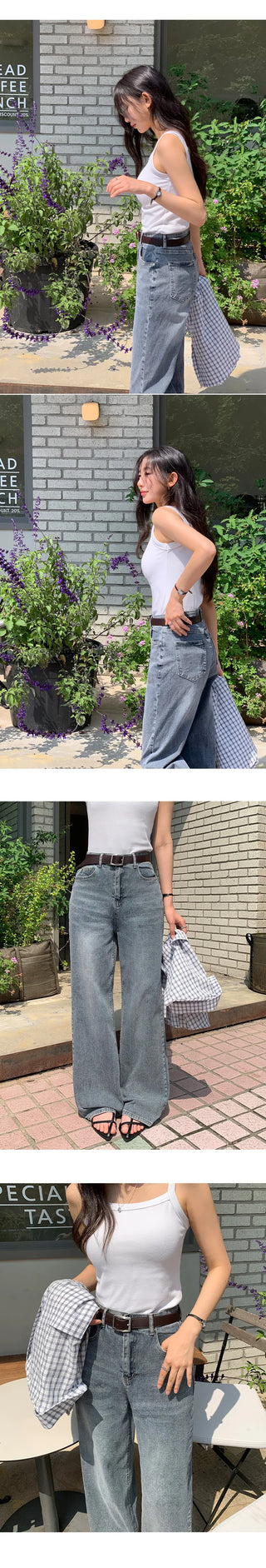 Klein Inner Elastic Waist Semi Wide Pants