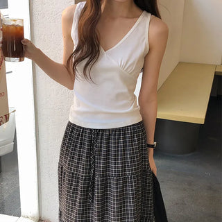 Danes Cutout V Neck Sleeveless