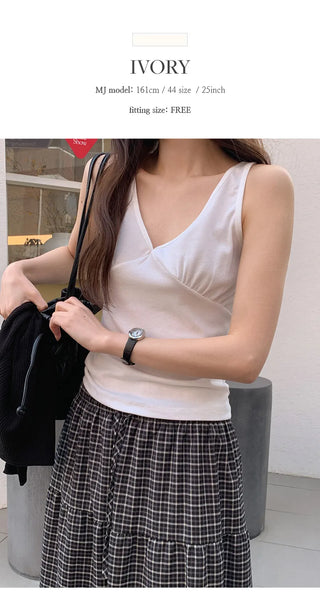Danes Cutout V Neck Sleeveless