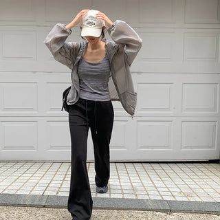 Aretin See through Windbreaker Hooded Jumper