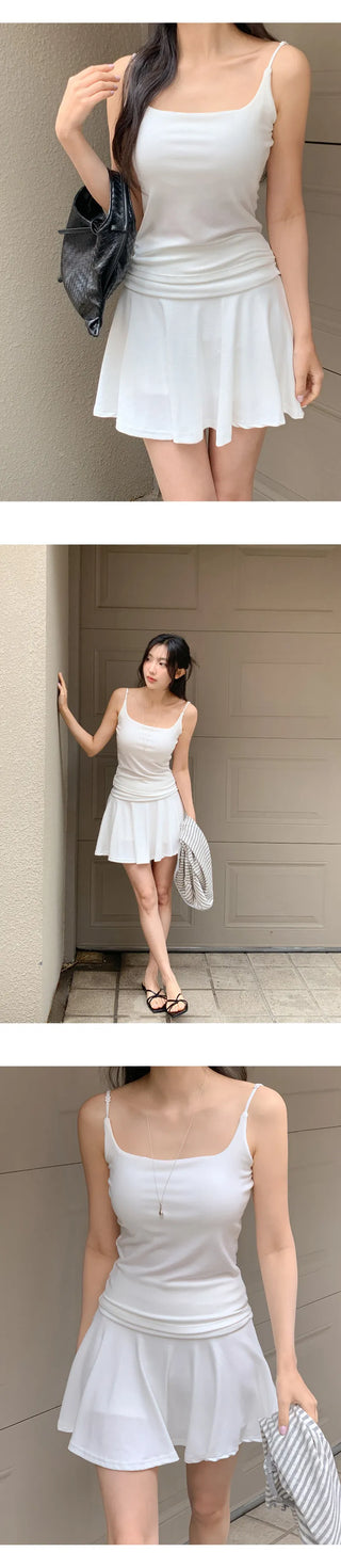 Audeze Square Neck Cap Sleeveless Top