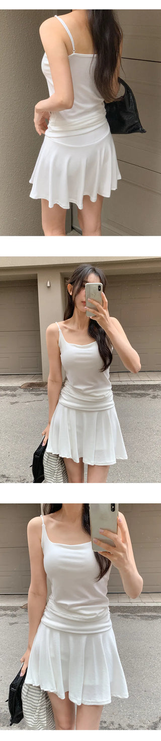 Audeze Square Neck Cap Sleeveless Top