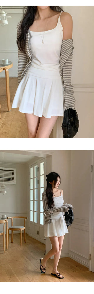 Audeze Square Neck Cap Sleeveless Top