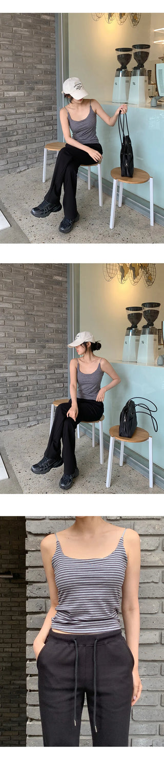 Audeze Square Neck Cap Sleeveless Top