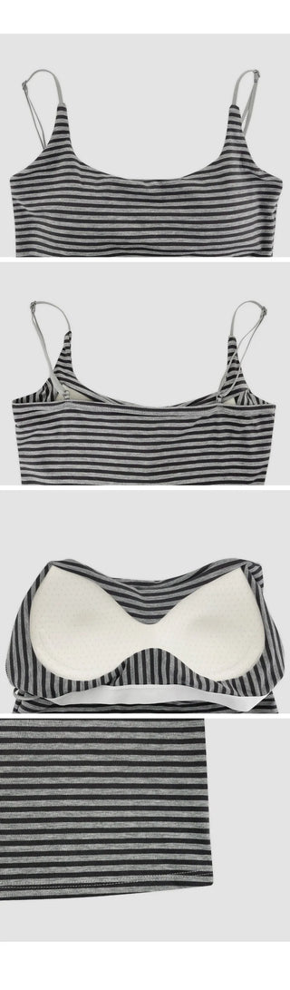 Audeze Square Neck Cap Sleeveless Top