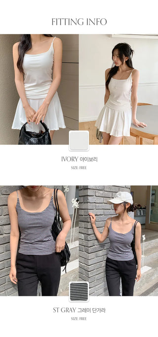 Audeze Square Neck Cap Sleeveless Top