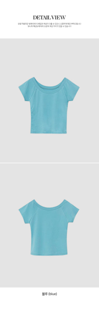 Ripen U neck Raglan Short Sleeve T shirt