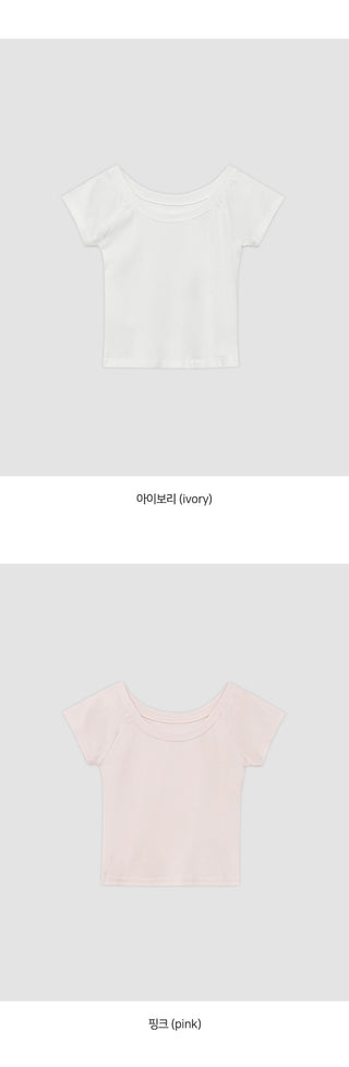 Ripen U neck Raglan Short Sleeve T shirt