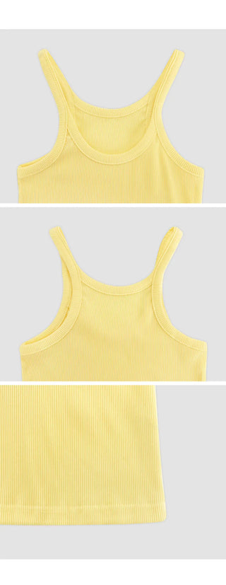 Evenell Round Racerback Ribbed Sleeveless Top
