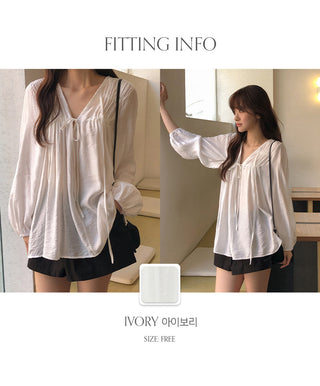 Kiaron Double String Loose Fit Blouse