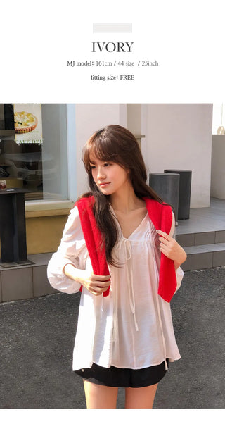 Kiaron Double String Loose Fit Blouse