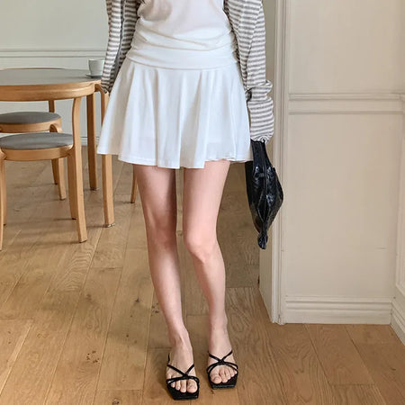 Marwen Shirred Flare Mini Skirt