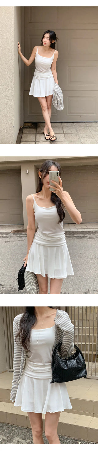 Marwen Shirred Flare Mini Skirt