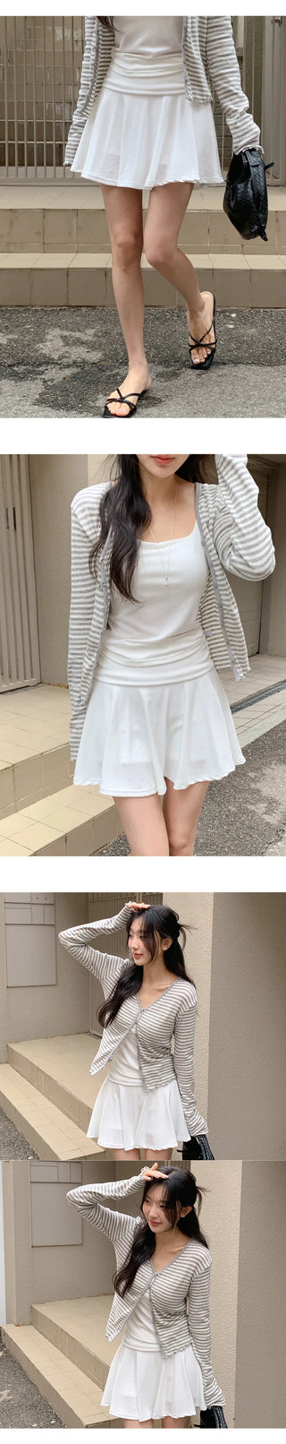 Marwen Shirred Flare Mini Skirt