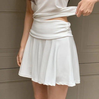 Marwen Shirred Flare Mini Skirt