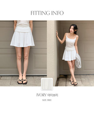 Marwen Shirred Flare Mini Skirt