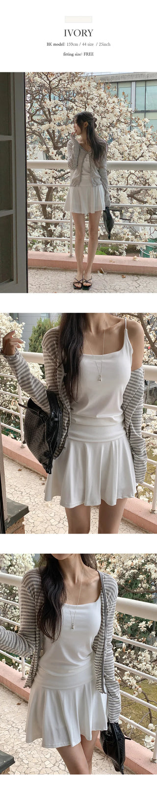 Marwen Shirred Flare Mini Skirt