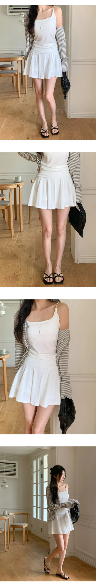 Marwen Shirred Flare Mini Skirt