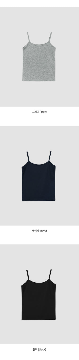 Deveson Ribbed Round Strap Sleeveless Top