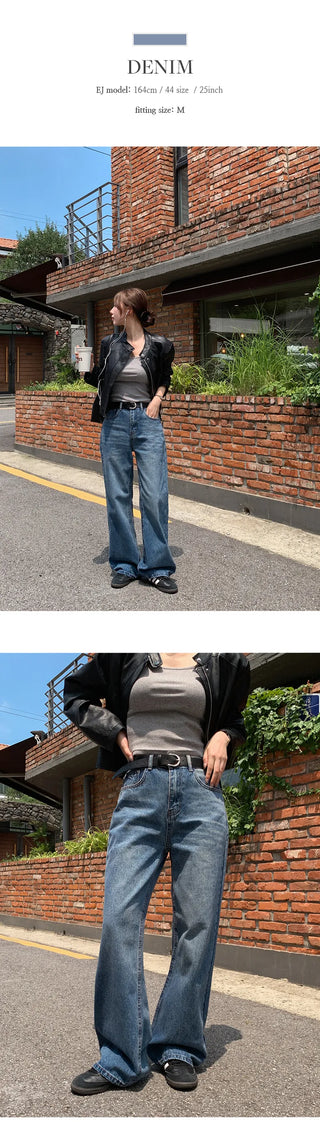 Pirots Washed Wide Denim Pants