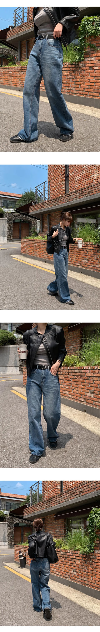 Pirots Washed Wide Denim Pants