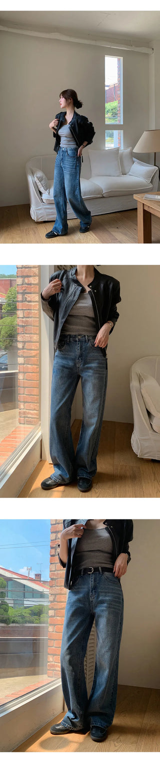 Pirots Washed Wide Denim Pants