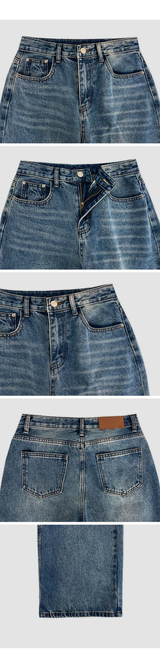 Pirots Washed Wide Denim Pants