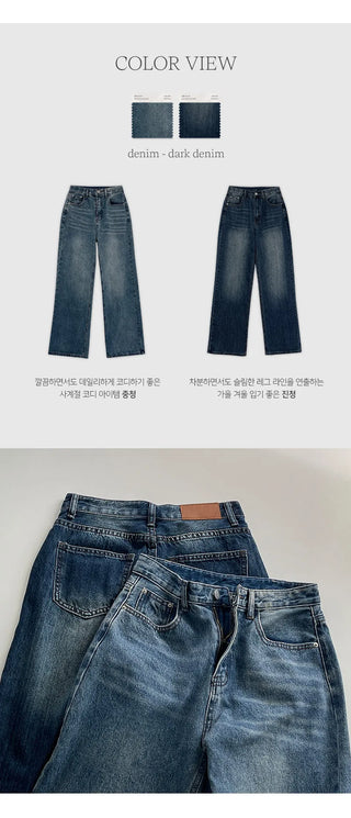 Pirots Washed Wide Denim Pants