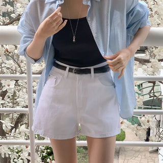 Iroden A line Cotton High waisted Shorts