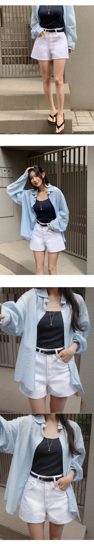 Iroden A line Cotton High waisted Shorts