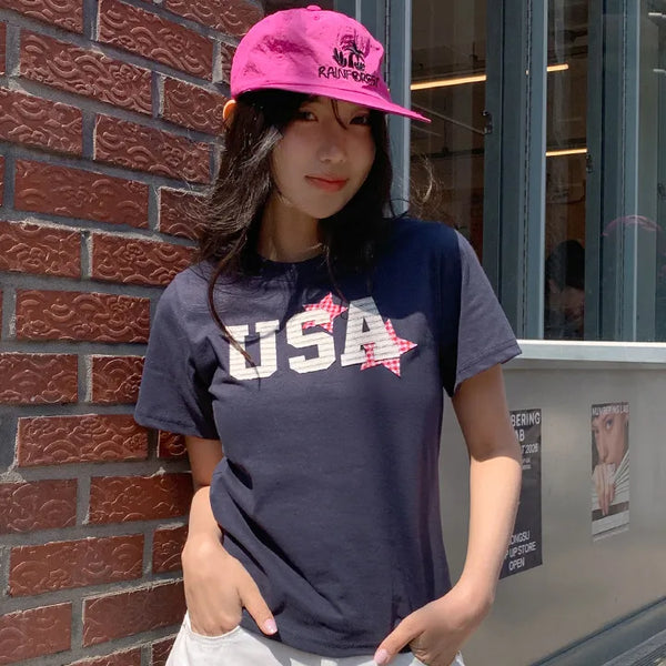 Seinon Round Patch Short Sleeve T shirt