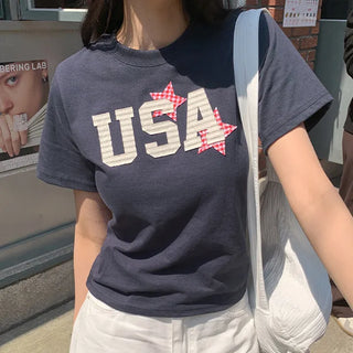 Seinon Round Patch Short Sleeve T shirt