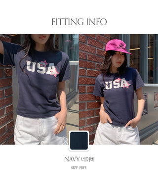 Seinon Round Patch Short Sleeve T shirt