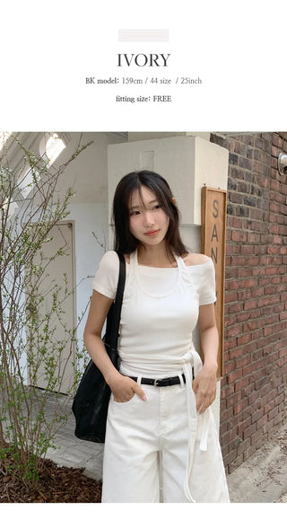 Robyren Halterneck Ribbed Tie Sleeveless