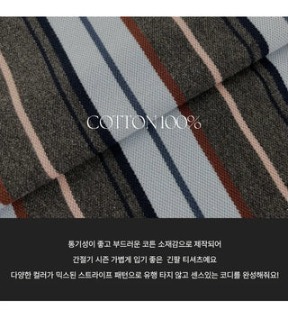 Pennylon Striped Long Sleeve Pique T shirt