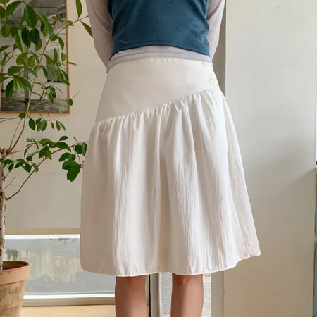 Hennick Button Frill Midi Skirt