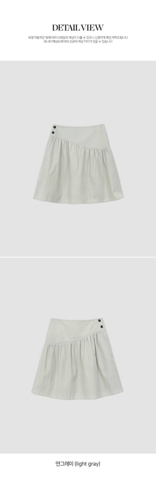 Hennick Button Frill Midi Skirt