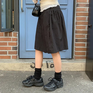 Hennick Button Frill Midi Skirt