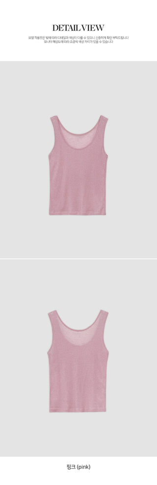 Brento Lyocell Round Sleeveless Top