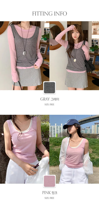 Brento Lyocell Round Sleeveless Top